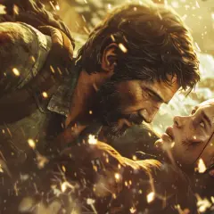 The Last of Us - plakat z bohaterami kultowej gry