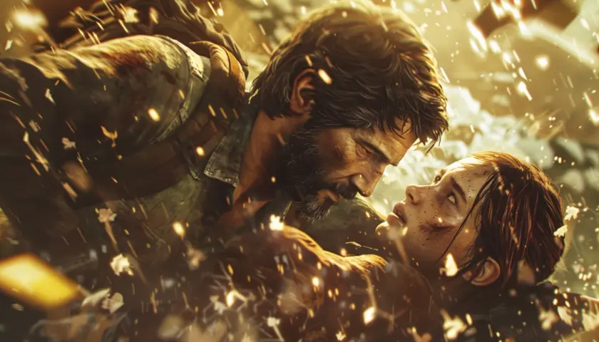 The Last of Us - plakat z bohaterami kultowej gry